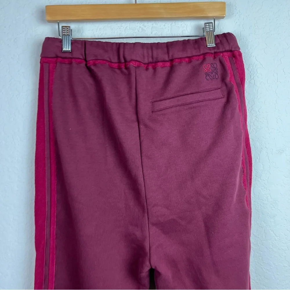NEW NWT LOEWE Bi-Color Joggers In Burgundy Sweatpants